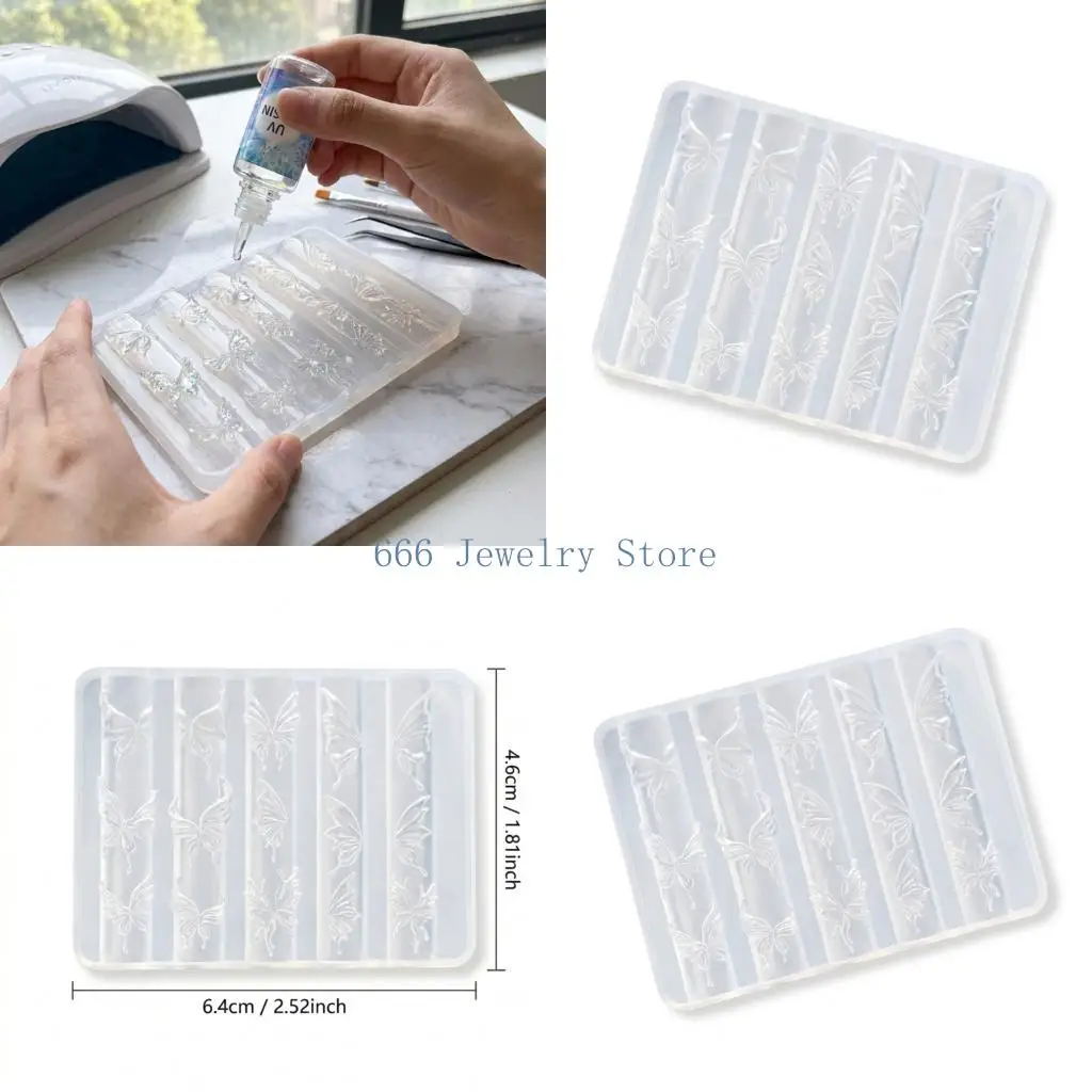 F2TD Heat Resistant Resin Template With Elegant Butterfly For Salon Home Use