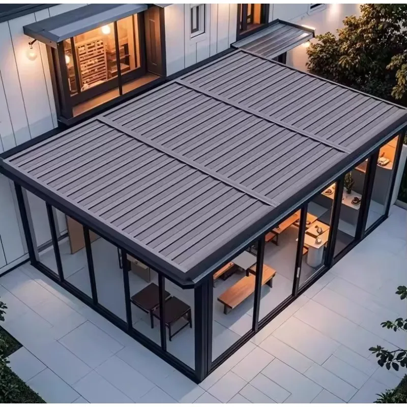【2026】FULLSUMMER Factory Price Outdoor Luxury Pavilion Waterproof Pergola Patio Garden Aluminium Pergola