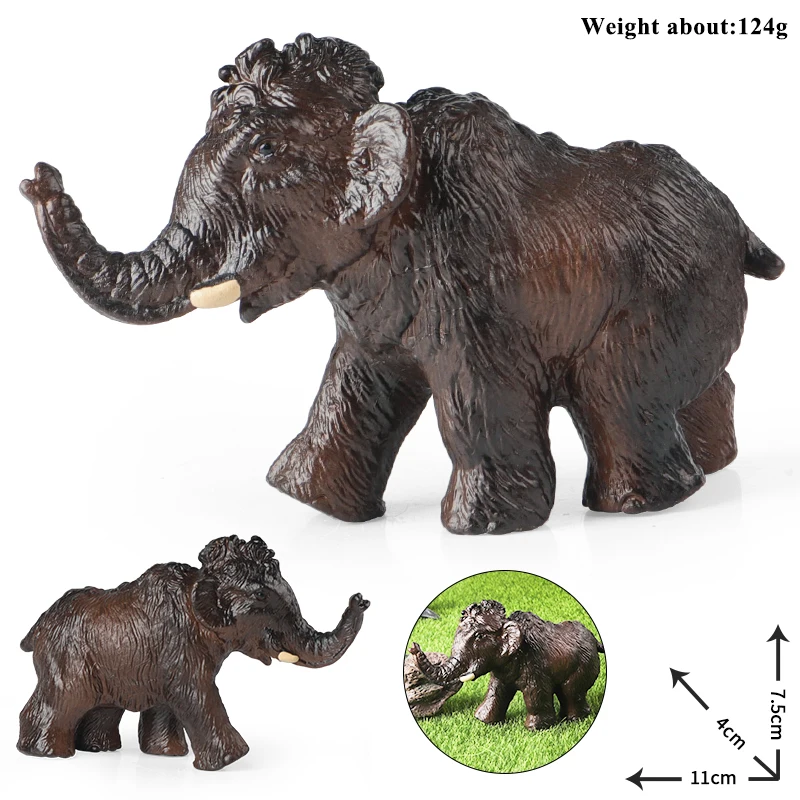 Oenux African Elephant Wild Animals Simulation Solid Big Mammoth Model Animals Figurines Action Figures Collection Kids Toy Gift