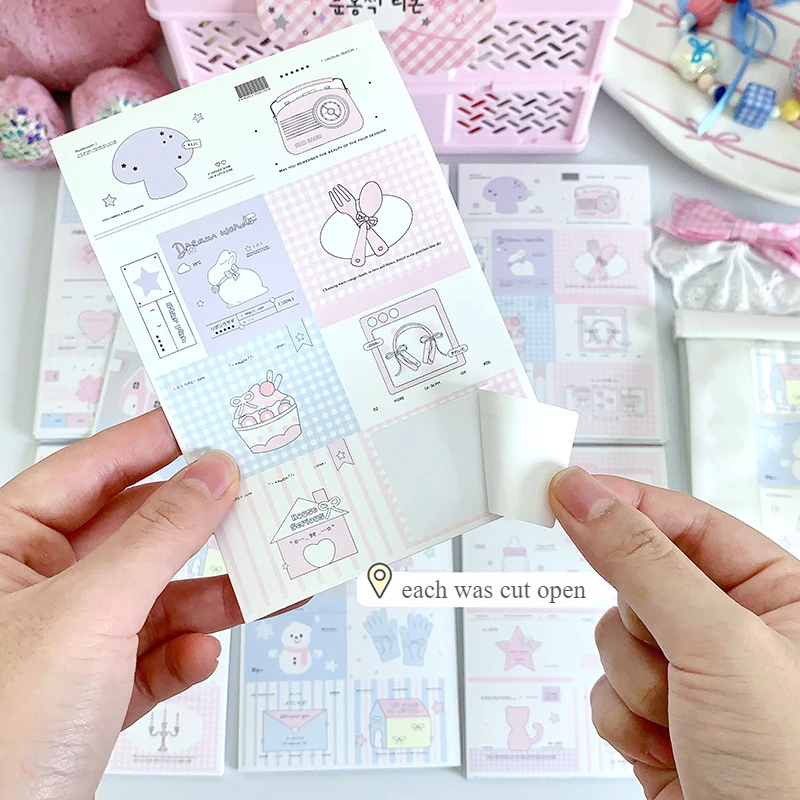 48Pcs Cute Cartoon Mini Sealing Sticker Kpop Photocard Packing DIY Deco Small Business Express Carton Bubble Bag Gift Box Label