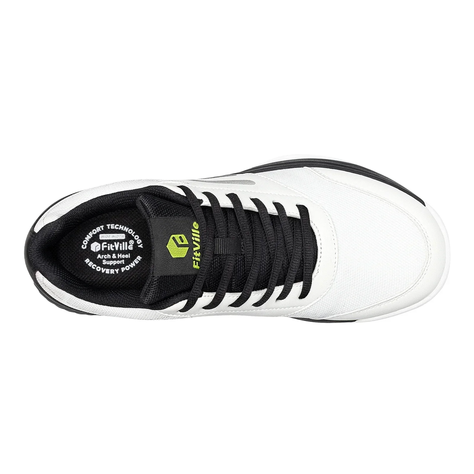 FitVille Herren Weite Pickleball- & Tischtennisschuhe, Bequeme Gepolsterte Hartschalen-Freizeitsneaker, Geeignet für Baseball-Schuhe – Detail 18