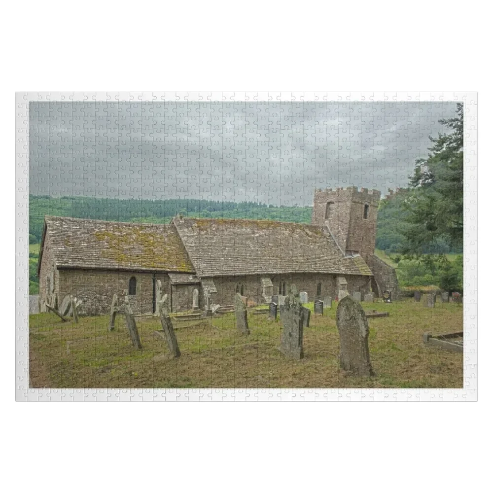 

Cwmyoy Church in the Black Mountains, Brecon Beacons, showing Movement Jigsaw Puzzle Personalized Puzzle