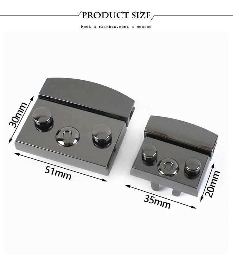 2/3/4/5Pcs Deepeel 50mm/35mm Handbag Lock Replaceable Snaps Clasp Locks Bag Purse Closure Buckles DIY Leather Crafts Accessories