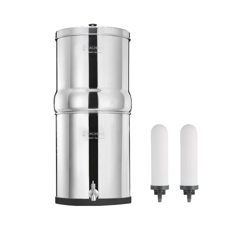 2025 2.25 Gallon Stainless Steel Gravit  Washable Filter, Portable Countertop Filter System for Home and Outdoor Camping Use