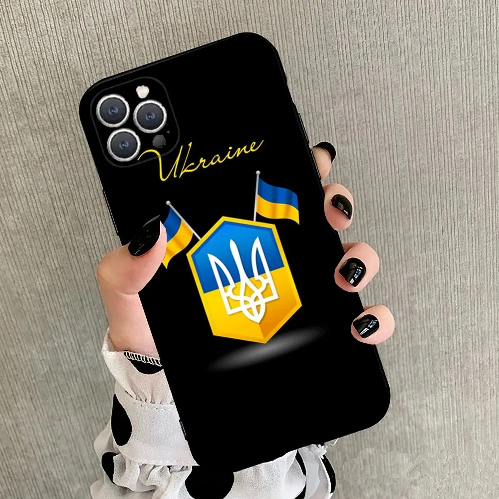 U-Ukraine F-Flag  Phone Case For iPhone 16,15,14,13,12,11,Plus,Pro Max,XS,X,XR,SE,Mini,8,7 Soft Silicone Black Cover