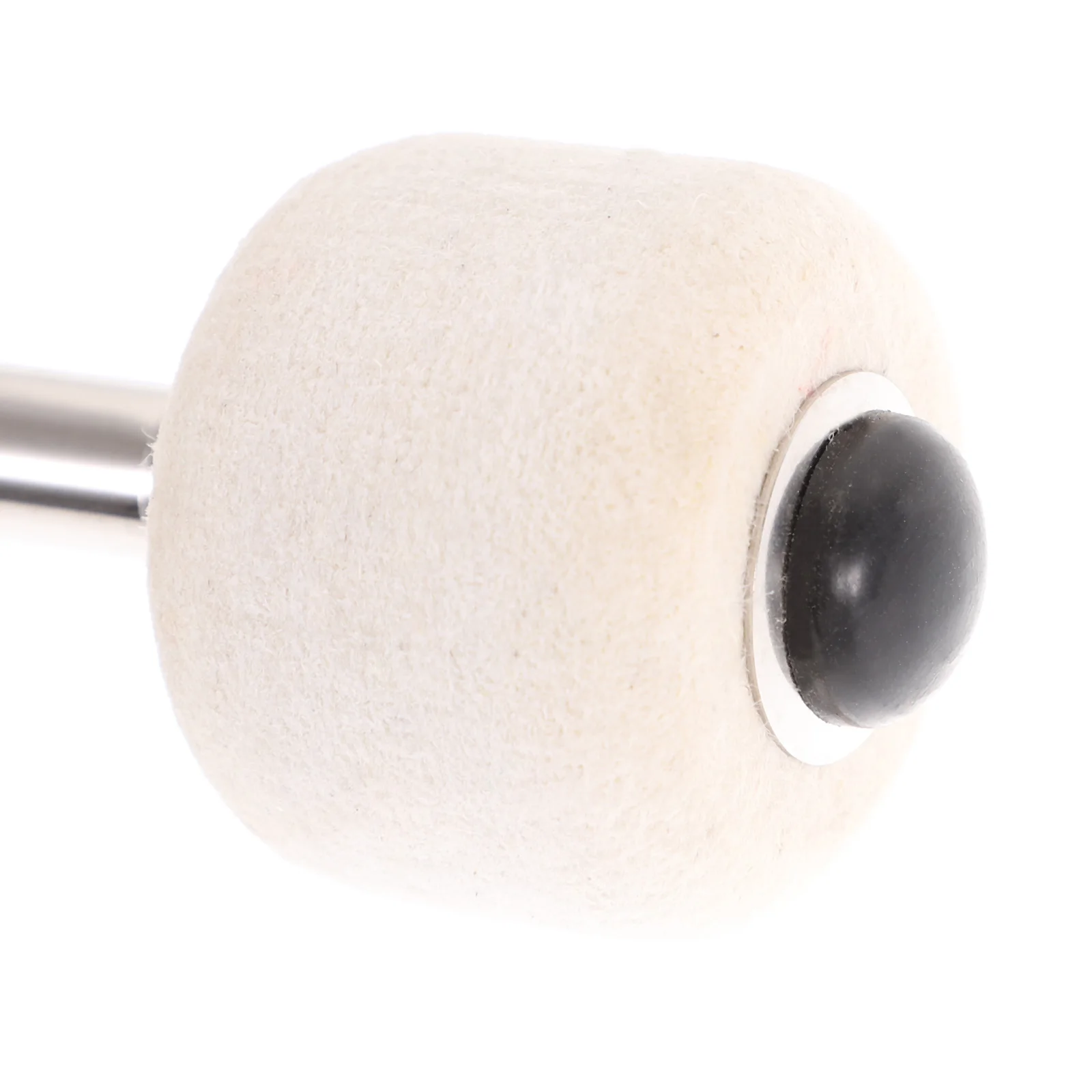 

Bass Drum Mallet with Wool Felt Head Stainless Steel Handle for Percussion Instrument Traditional Sound Replacement Accessory