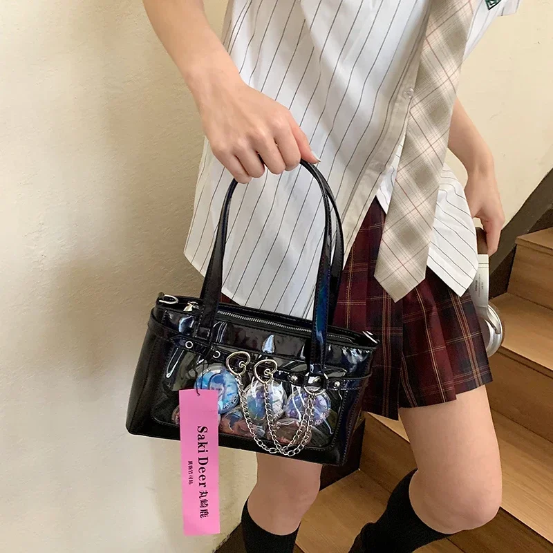 

Unique Minimalist Leather Tote - Retro Crossbody Bag For Commuters With Designer Letter Logo And Timeless Appeal