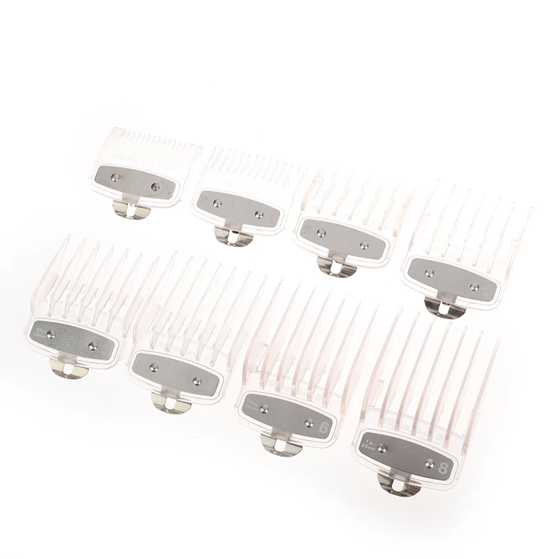 8Pcs Limit Comb For Electric Clippers Barber Shop Pro Cutting Guide Comb Positioning Calipers Comb Clipper Guard.~