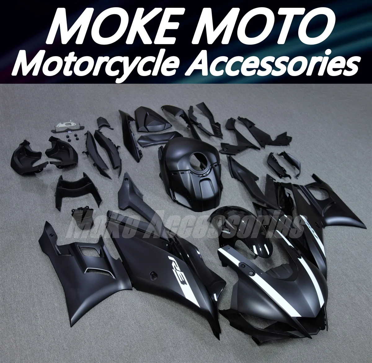 Motorcycle Fairings Kit Fit For YZF R25 R3 2019 2020 2021 2022 2023 Bodywork set High quality ABS injection Matte Black White