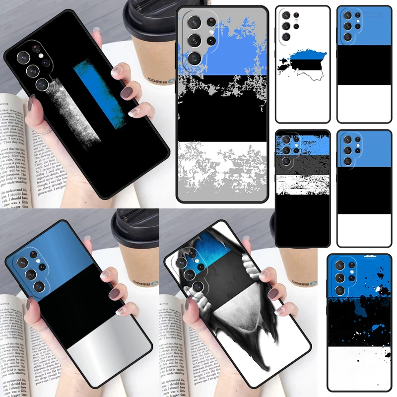 Estonia National flag Banner Phone Case for Samsung Galaxy S26 Ultra S25 S24 S23 S22 S21 S20 Note10 Plus FE Cover Luxury