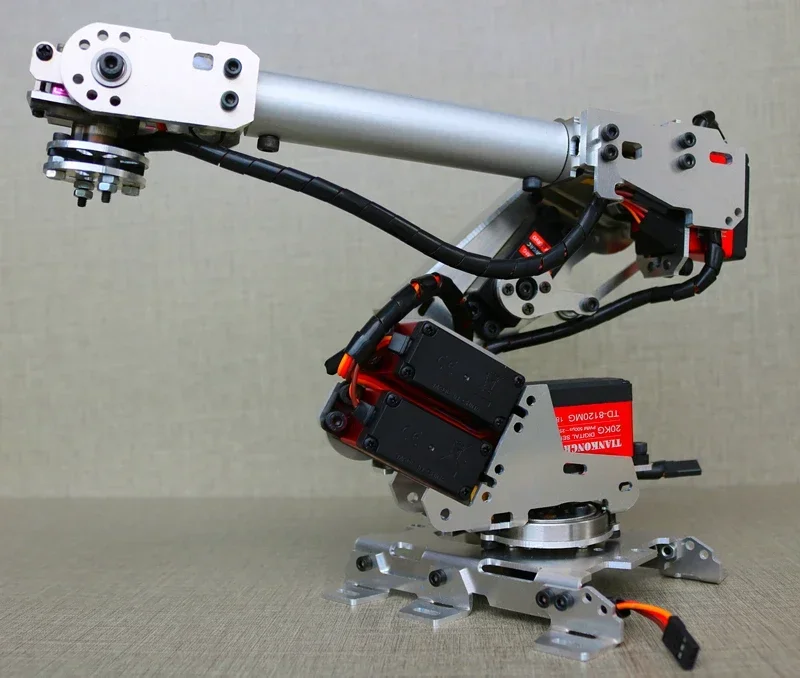 Mechanical arm multi degree of freedom industrial robot model with six axes