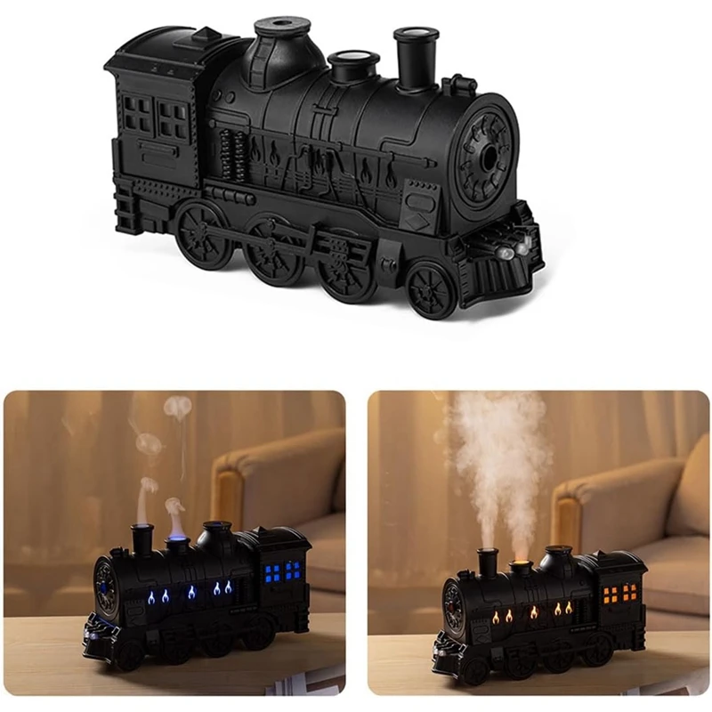 

Train Humidifiers Train Aromatherapy Cool Mist Diffuser Air Humidifiers Oil Retro Diffusers With Remote Control UK Plug