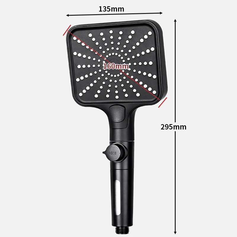 

Насадка для душа высокого давления с регулируемой кнопкой остановки, фильтр для воды, 3 режима, насадка для душа с фильтром, смеситель для ванной комнаты, аксессуары для смесителя