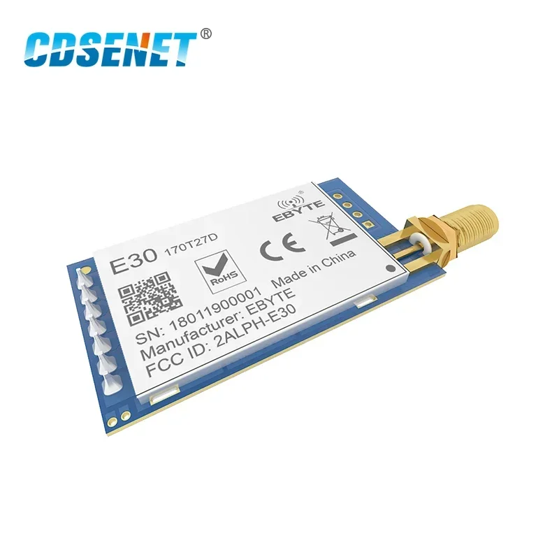 Módulo rf inalámbrico SI4463 transceptor vhf de 170MHz CDSENET E30-170T27D UART 500mw conector SMA iot TCXO receptor transmisor rf