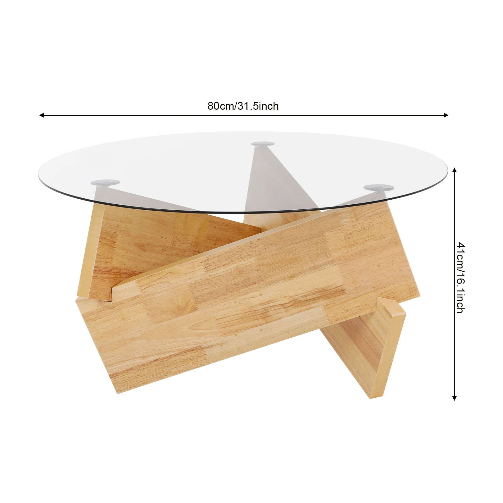 Modern SideTable Side Table with Tempered Glass Top End Table image 6