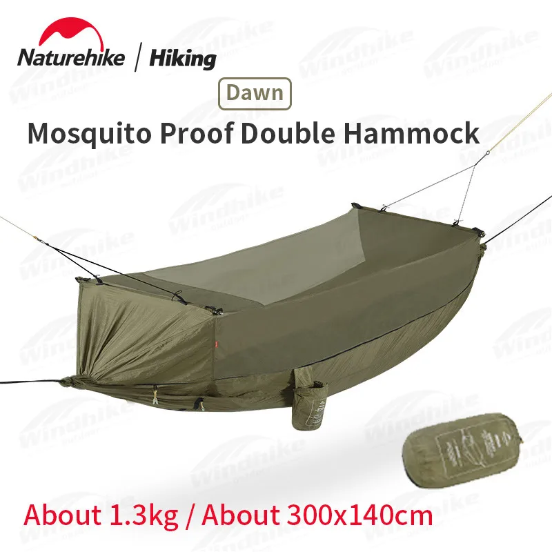 Naturehike ultralekki hamak wiszące łóżko hamak do spania z moskitierą 1 osoba Outdoor Camping 70D nylonowy ogród