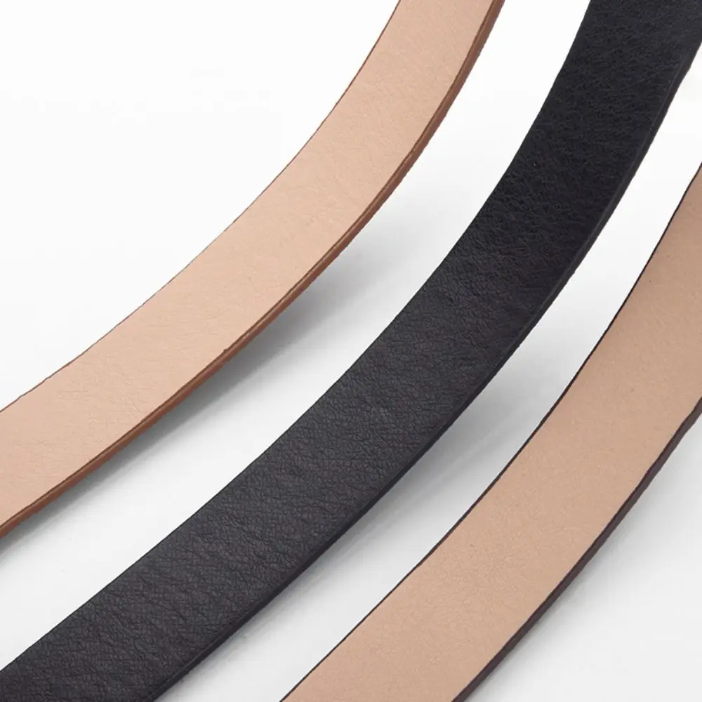 العصرية دبوس مشبك الجلد المدبوغ حزام خصر تصميم فاخر تنوعا الخصر حقيبة حزام جلد النساء حزام الملابس الجينز الديكور #4