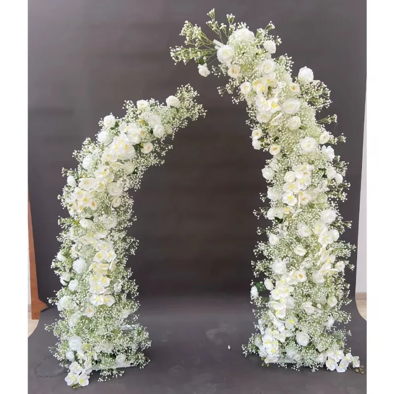 

Gypsophila Wedding Arch Set Outdoor Wedding Decoration Horn Door Artificial Flower Arch Flower Rack