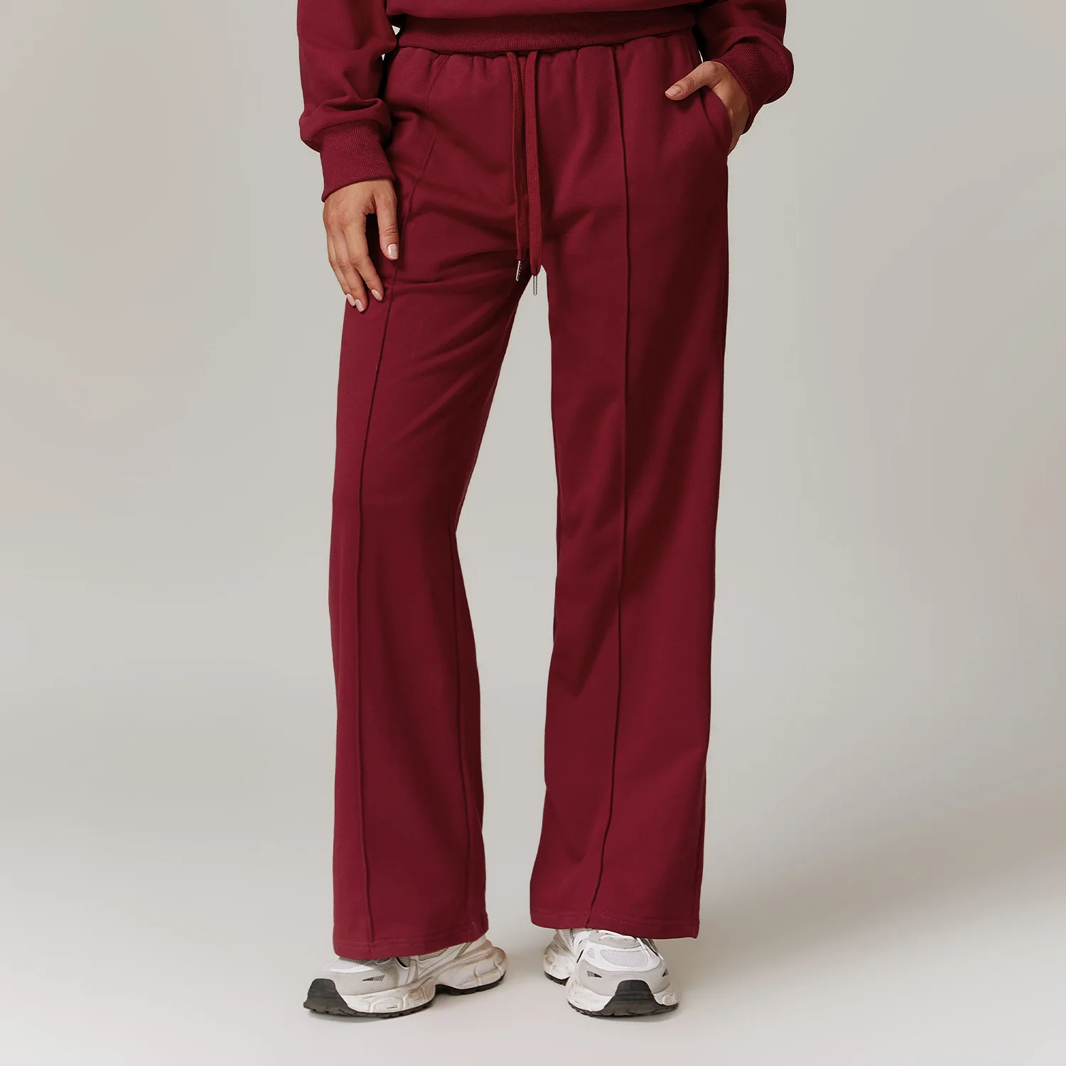 

Spring High-waisted Loose Sports Sweatpants Pocket Straight Leg Casual Pants Wearing All-matching Sweatpants Women