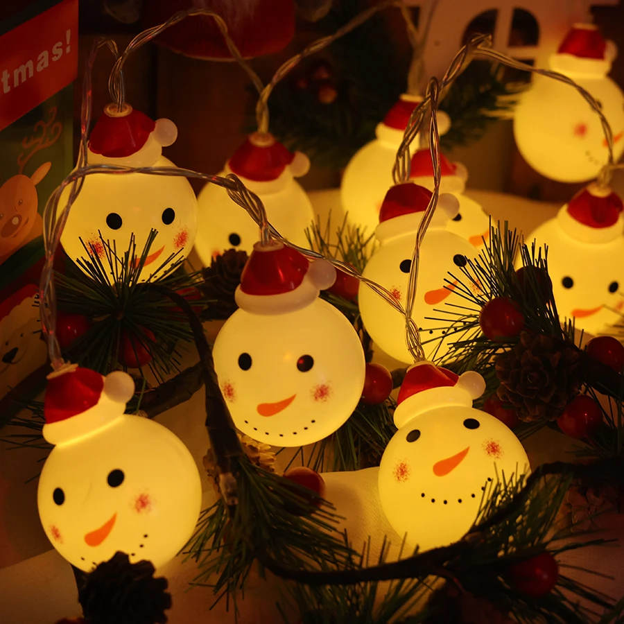 Luzes decorativas de natal corda boneco de neve árvore de natal luzes penduradas vitrine loja cena decoração atmosfera luzes