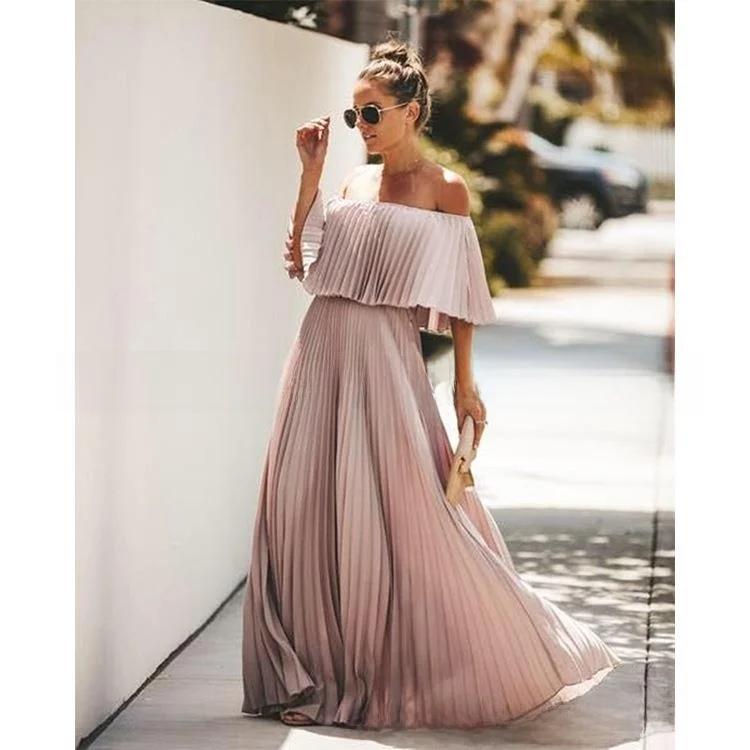 春夏新作-レディース-ワンショルダー-ネライン-ドル生地-糸紡ぎ-ドル-カスタムデザインサービス-衣料