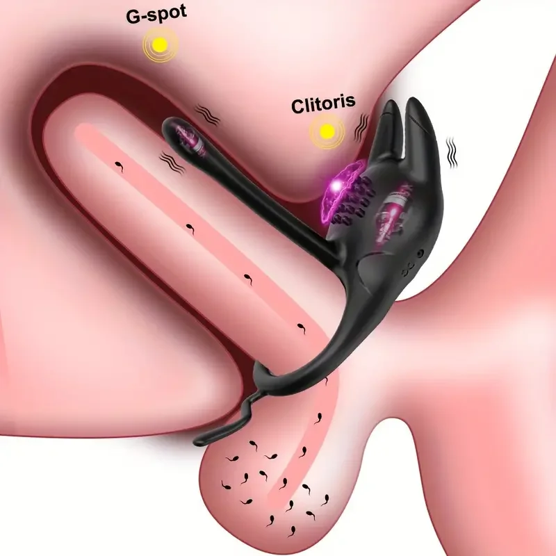 Vibrierender Penisring für Männer, Verzögerung der Ejakulation, Penisring, männliches Penis-Massagegerät, Klitoris-G-Punkt-Stimulation, Sexspielzeug