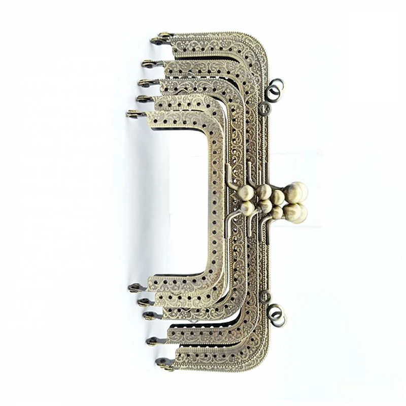 1PCS Square Glossy Silver Basic Metal Purse Frame Kiss Clasp Lock DIY Bag Accessories