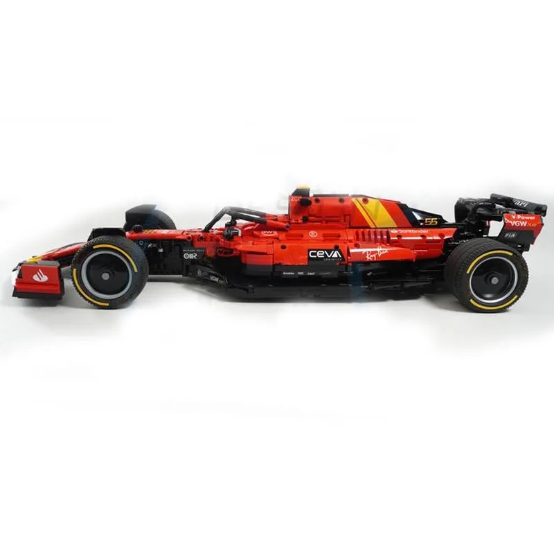 New MOC-157480 SuperSF-23 Italian GP Livery 1:8 Scale SuperRace Car Model Buiding Creators Block Bricks Toys Birthday Gifts