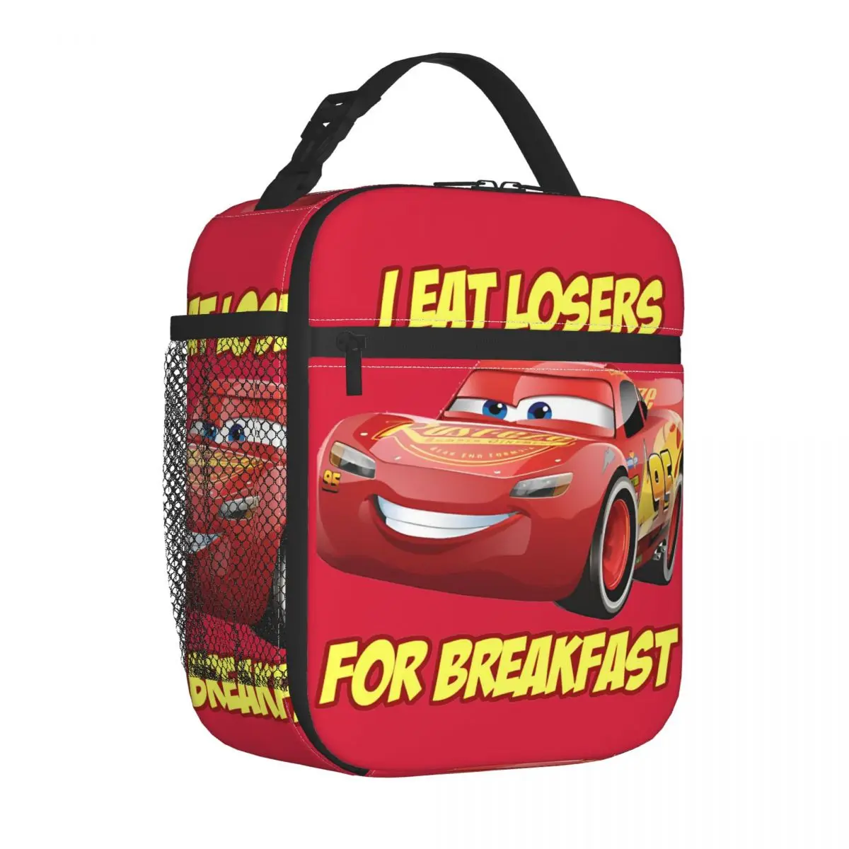 

Изолированная сумка для обеда Lightning Mcqueen Cars, большая термосумка I Eat Losers для завтрака, ланч-бокс, сумка-тоут, школьная сумка Bento