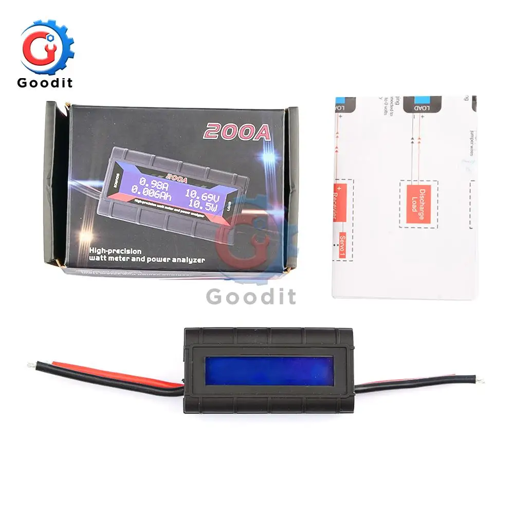 200A Voltmeter Ammeter RC Car Battery Tester Voltage Power Energy Electric Current Monitor Meter Digital Wattmeter DC 0-60V