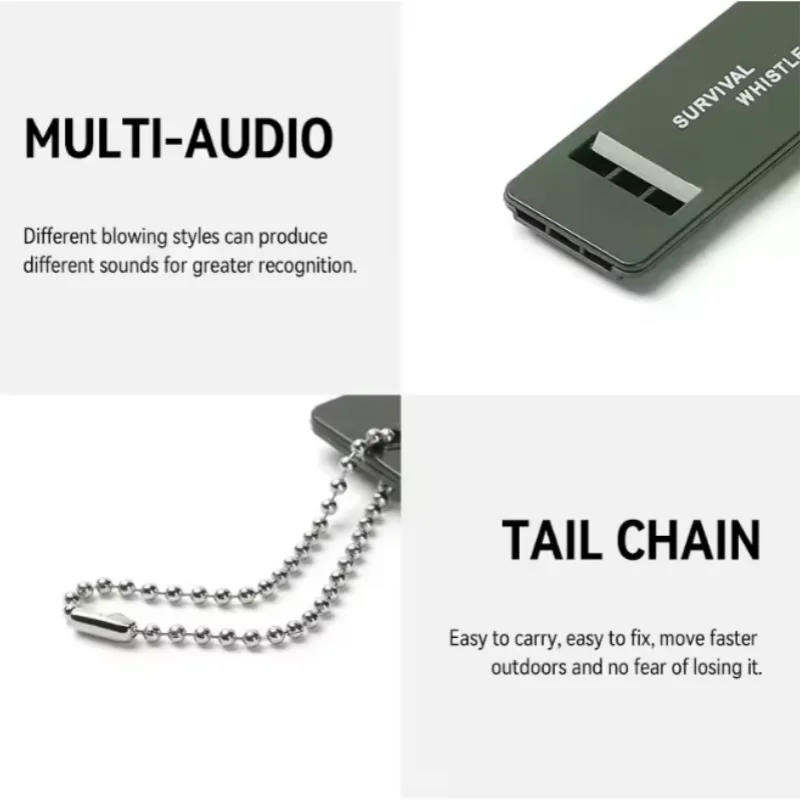 Portable Outdoor High Decibel Survival Whistle Multiple Audio Whistle Camping Emergency Hiking Accessories Tactical EDC Tools