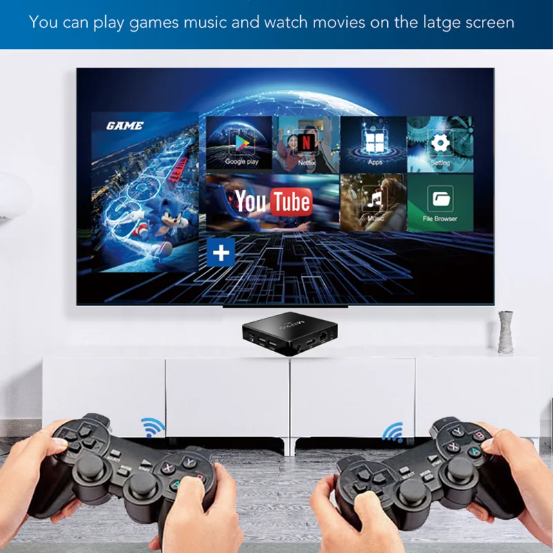 Imagem -02 - Noite m8 Pro Mini Game Box 4k hd 10000 Jogos Retro H313 tv Box Android 12 Wifi Video Game Console Dual System tv Media Player