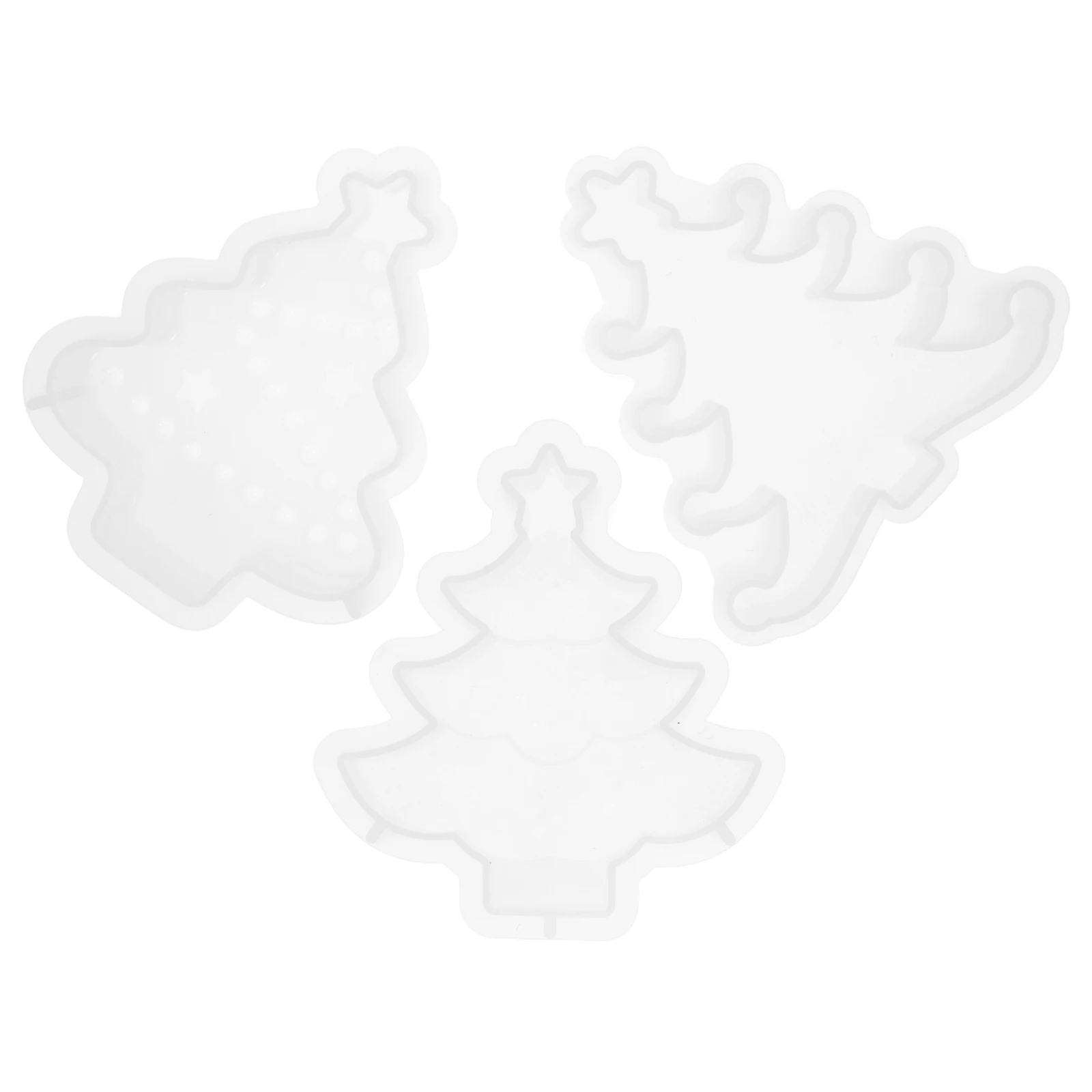 

3Pcs DIY Christmas Tree Molds Silicone Reusable Wax Casting Mold for Holiday Decor Craft Home Fragrance Projects