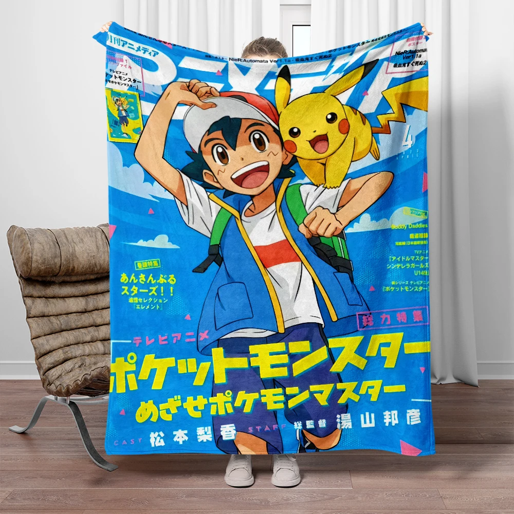 Pikachu and its friends blanket. Four seasons blanket.for sofa, beds, living room, travel picnic blanket gifts