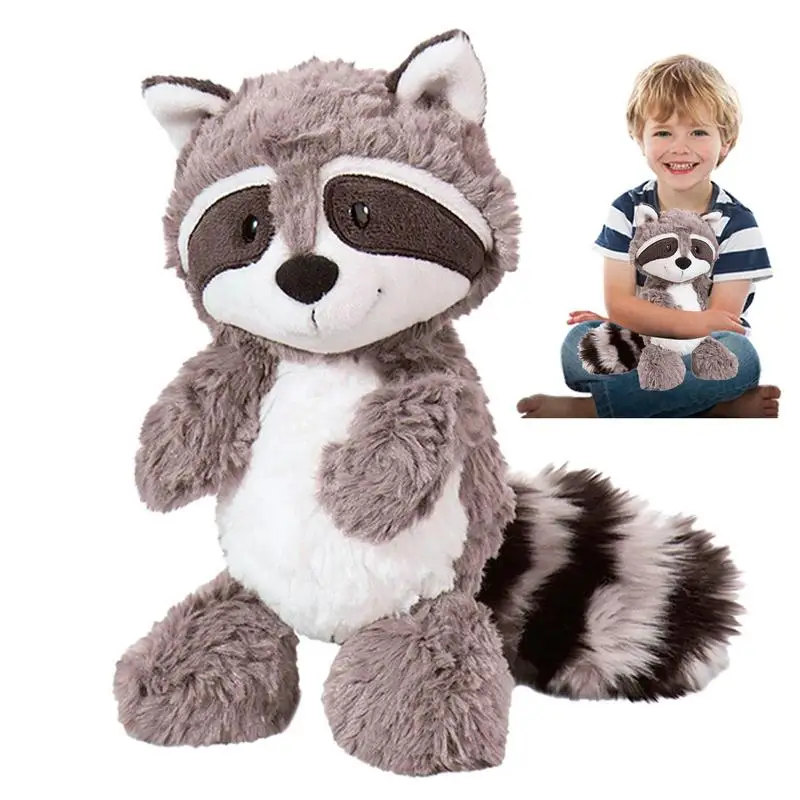 

Racoon Plushies Children Plush Raccoon Relaxing Doll Plush Raccoon Throw Pillow For Car Ornament Skin Friendly Fluffy Animal Toy