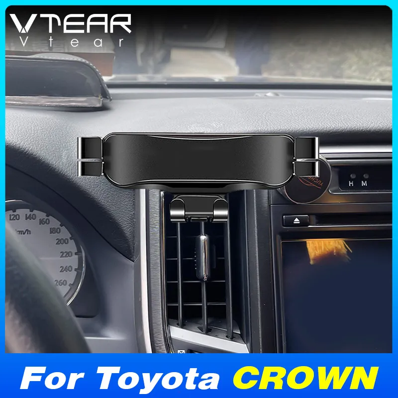 

Vtear Cell Phone Holder Car Air Outlet Multi-Function Dashboard Mobile Bracket Support Vehicle Interior For Toyota CROWN 05 -18