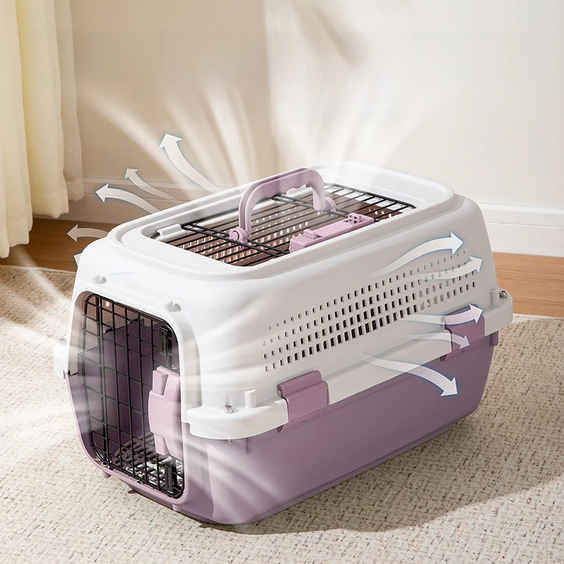 

Переносная клетка-туалет для животных для авиаперелетов, для маленьких собак, для домашних животных, для авиаперелетов, автомобильная, компактная