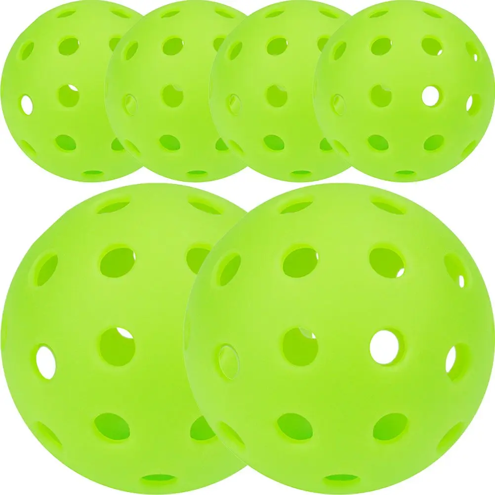

6 Pcs Hole Balls Reusable Durable Plastic Indoor Sports Supplies Lightweight Practice Balls Glow in Dark Toy