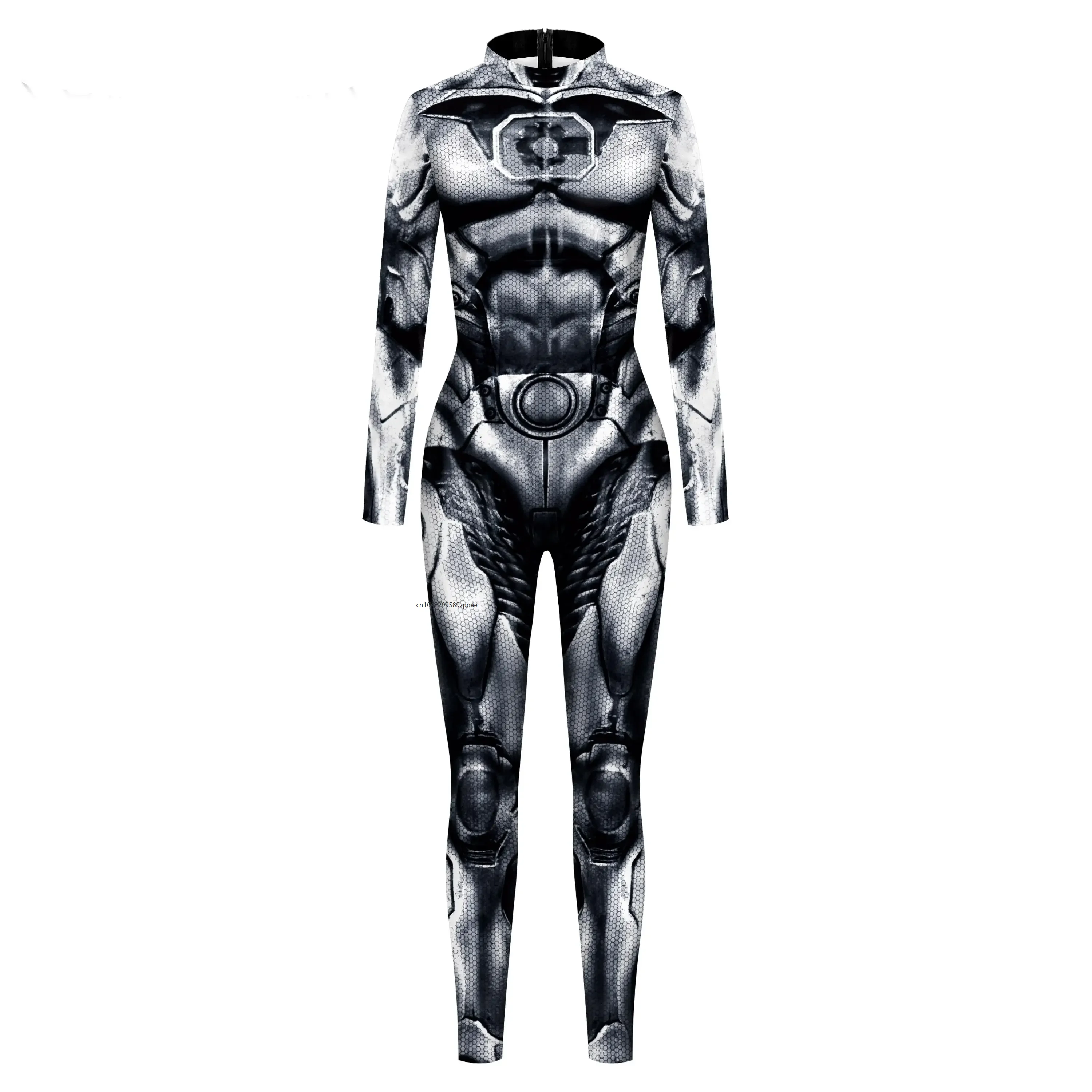 Cosplay Costume Punk Future Robot ET Machine 3D Print Bodysuits Adult Clothes Unisex Halloween Carnival Sexy Elastic Jumpsuits