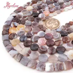 AAA Quality Natural Botswana Agates Freeform Square Round Loose Stone Beads For DIY Necklace Bracelats Jewelry Making Strand 15