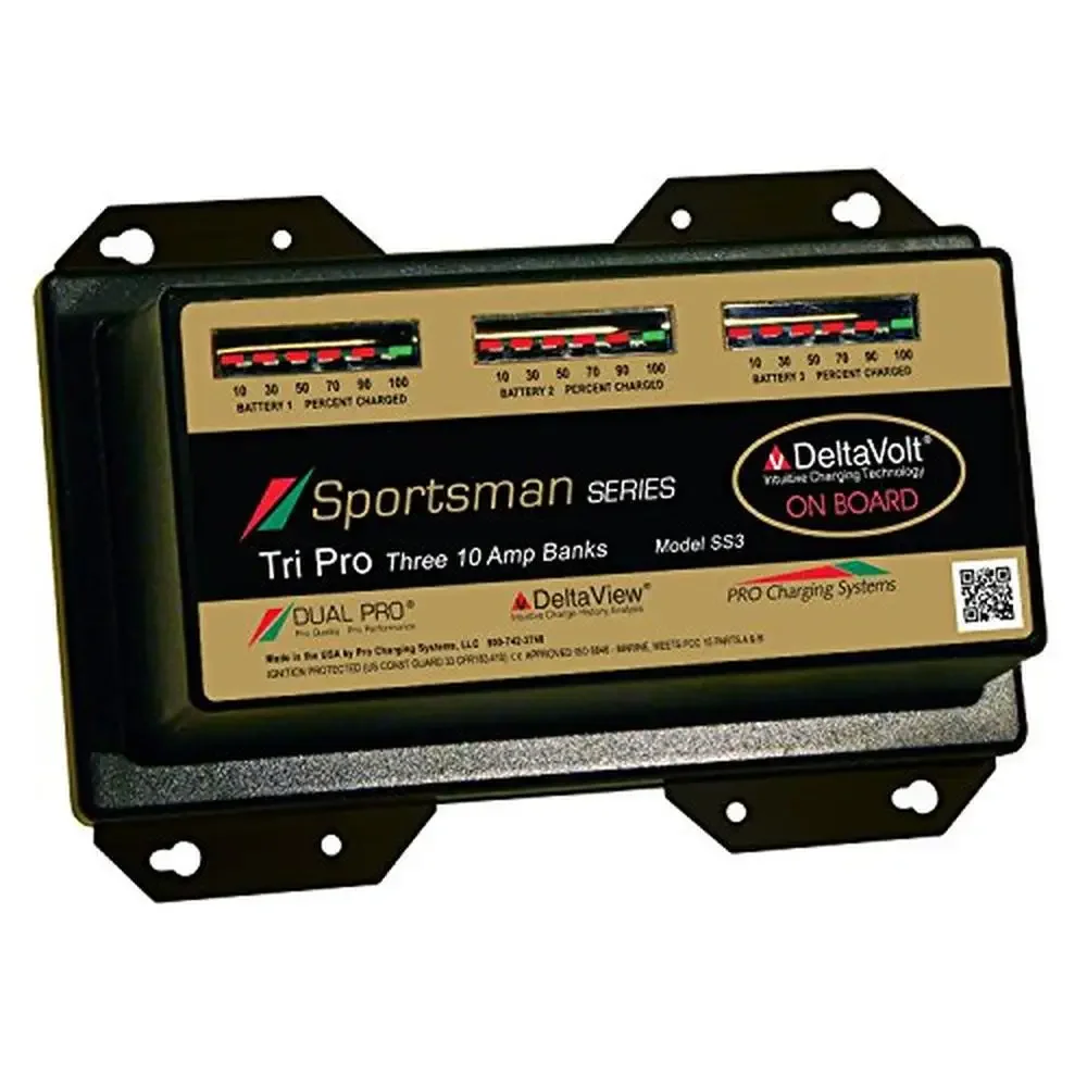 Sportsman Series 3 Bank Charger Triple Bank Charger Outdoor and Indoor Use 240V Input Voltage