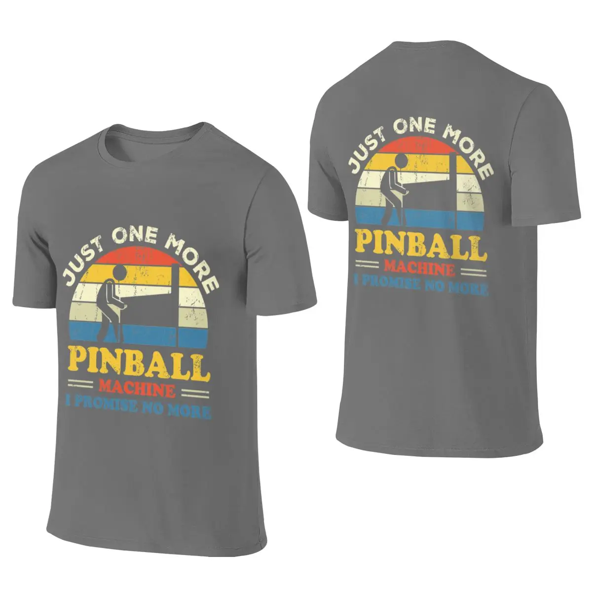 Pinball American Retro Reversible T-shirtKorean-Style Vibe Soft Tones Tees