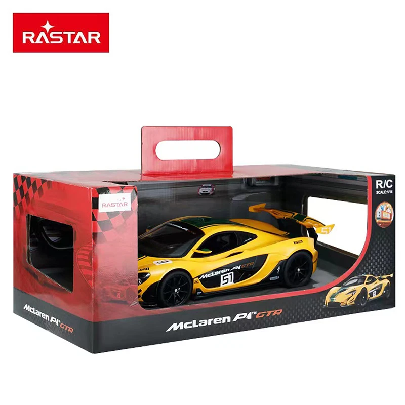 RASTAR Mclaren P1 GTR RC Car 1:14 Scale LED Lights Rubber Wheels Auto Machine Vehicle Toys For Children Adults