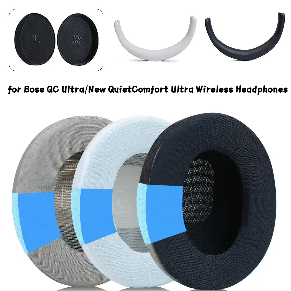 Сменные гелевые подушечки с полным охлаждением для Bose QC Ultra/New QuietComfort Ultra (2-го поколения), беспроводные наушники, амбушюры, подушки