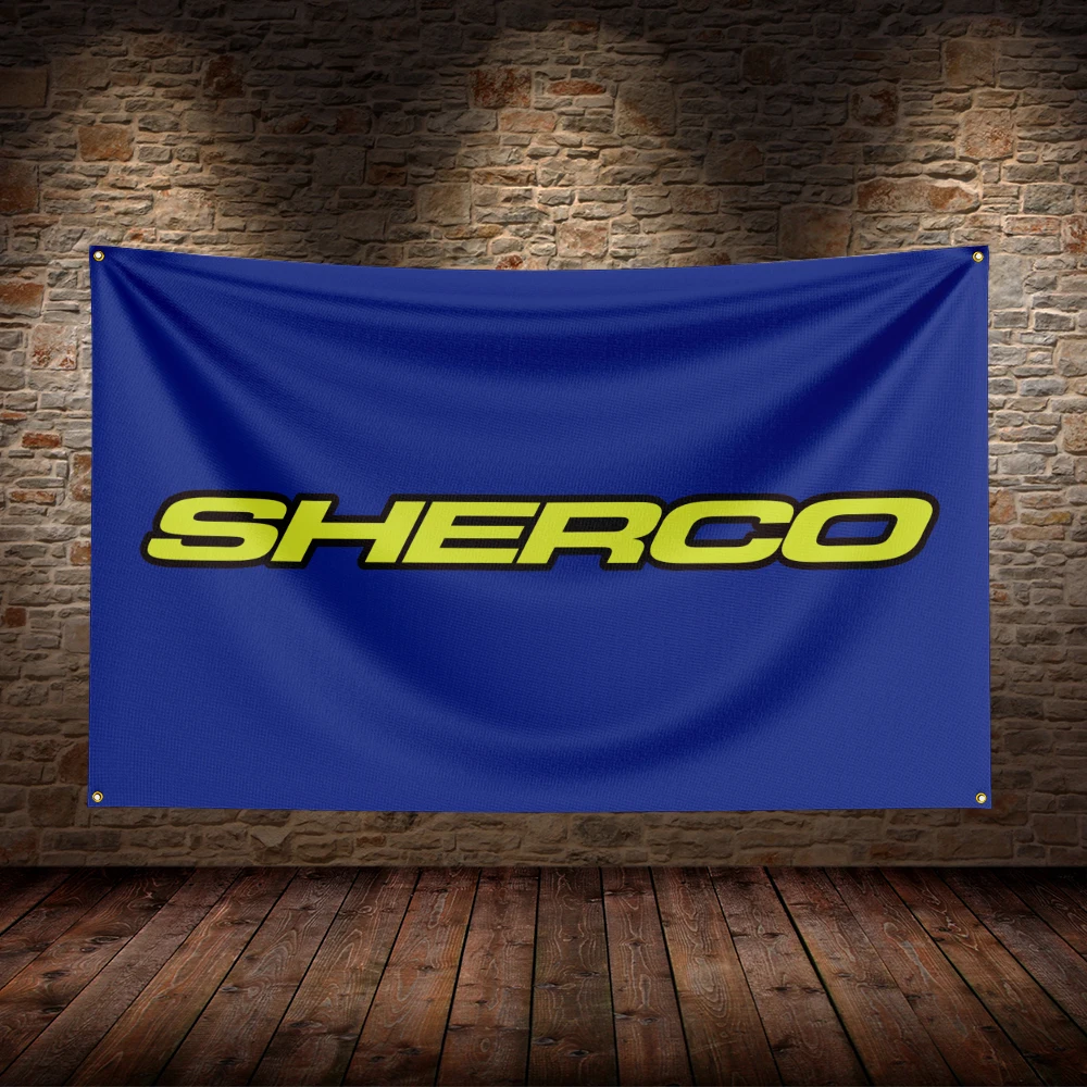 

3x5 Ft S-Shercos Flag Polyester Printed Car Flags for Room Garage Decor