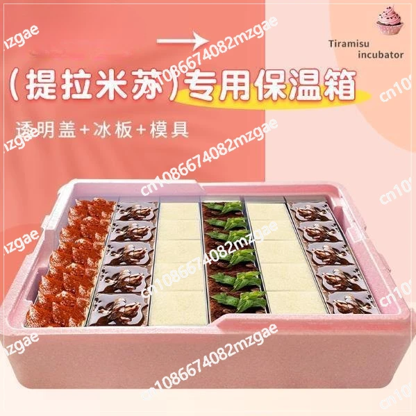 Portable Insulated Foam Cooler Box: Transparent Cover Design, Also for Tiramisu Mold Storage