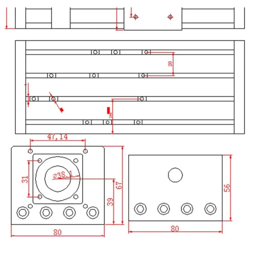Dual Shaft Ball Screw Linear Guide Slide Table Precision Module Workbench High Accuracy CNC Cross-Type Motion