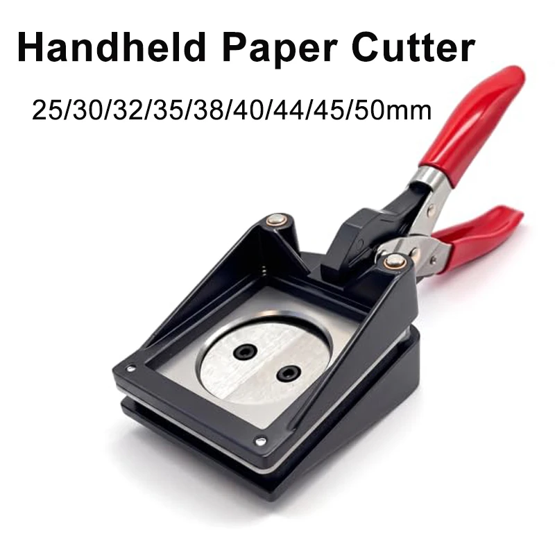 Handling Paper Cutter for Button Round 25/30/32/35/38/40/44/45/50mm Metric System for Paper Crafts DIY Projects Cutting