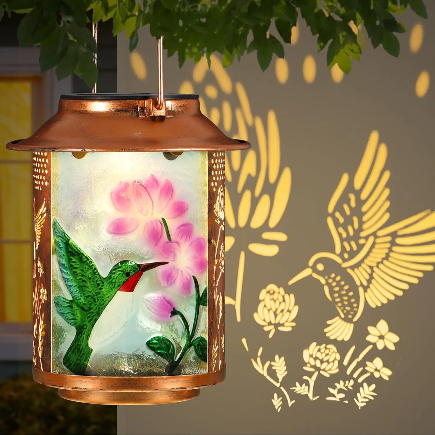 

Hummingbird Solar Lanterns Outdoor Waterproof, Hanging Garden Lights for Yard, Patio, Lawn Pathway – Birthday Gifts for Women, M