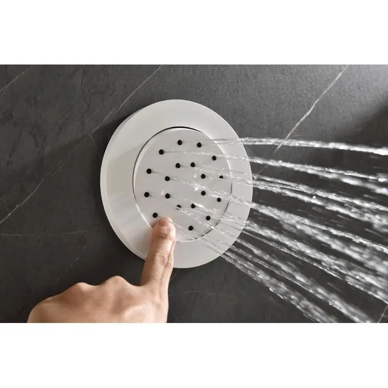 نظام دش مع رأس دش، دش يدوي، شريط منزلق، بخاخات الجسم، ذراع الدش، خرطوم، حواف الصمام، مقابض الرافعة للحديثة #4